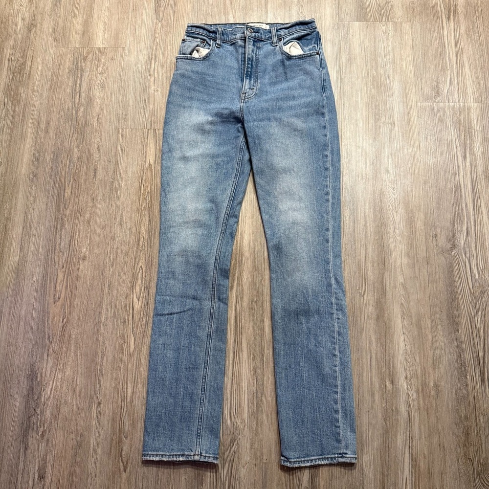 Abercrombie & Fitch Womens 27/4 90's Slim Straight Ultra High Jeans